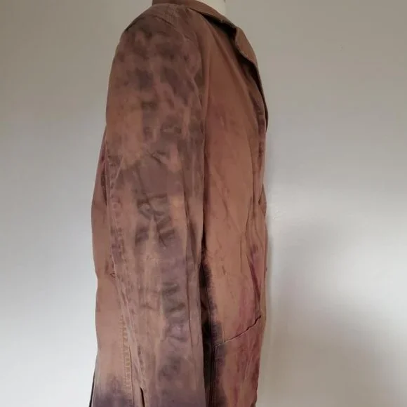 Cowboy western rustic camo Blazer sports Coat dyed brown khaki black gray tan XL - Picture 7 of 12